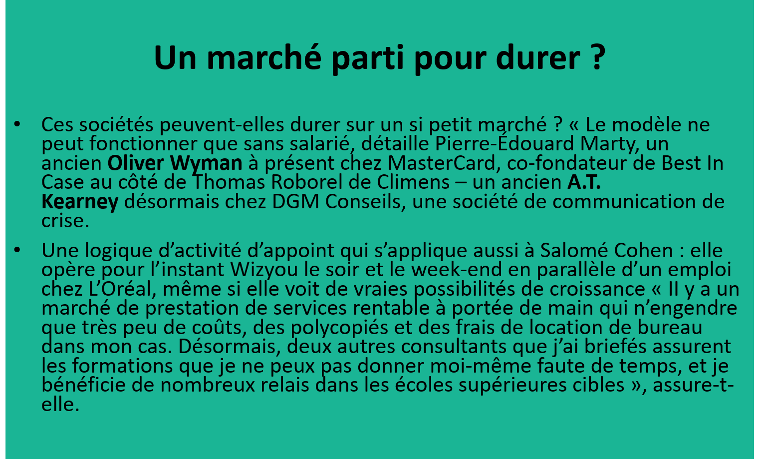 Préparation aux entretiens un marche parti pour durer