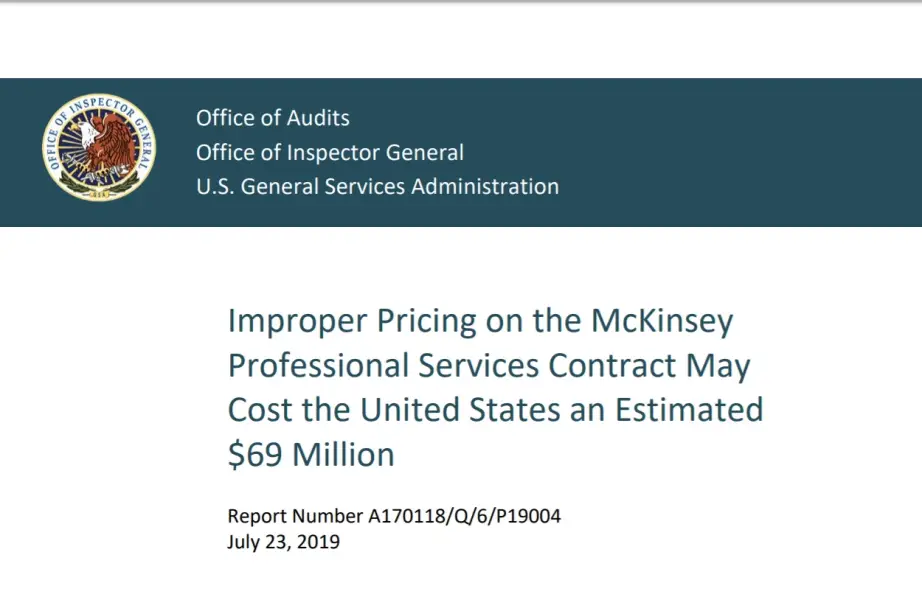 USA : un audit public recommande l'annulation de contrats avec McKinsey pour favoritisme